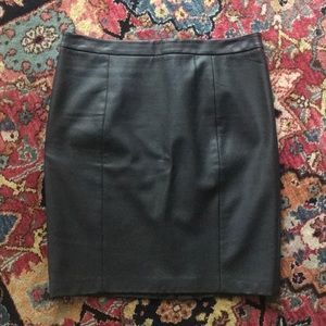 Vince Camuto Black Leather Skirt